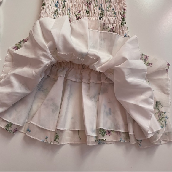 SOLD YesStyle Dixon Ivory Long Sleeve Floral Mini Chiffon Dress - Picture 12 of 12